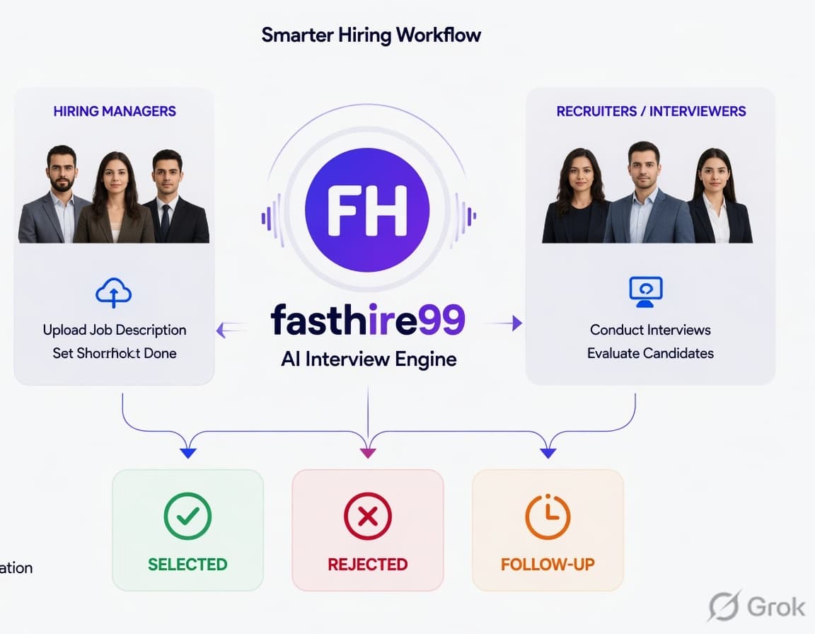 Smarter Hiring Workflow - fasthire99 AI Interview Engine